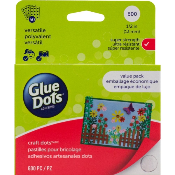 Glue Dots - Value Pack Super Strength Craft Dots 13mm 600 Stück