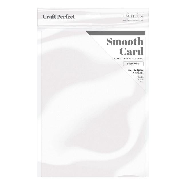 Tonic Studios Craft Perfect Smooth Card Bright White 240gr. A4 - 5 Bogen