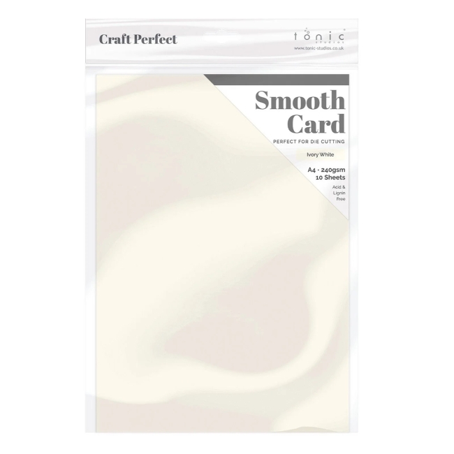 Tonic Studios Craft Perfect Smooth Card Ivory White 240gr. A4 - 5 Bogen