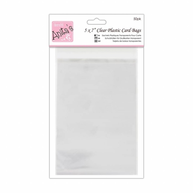 Anita's Clear Plastic Card Bags 14.2x19.3mm 50 Stück
