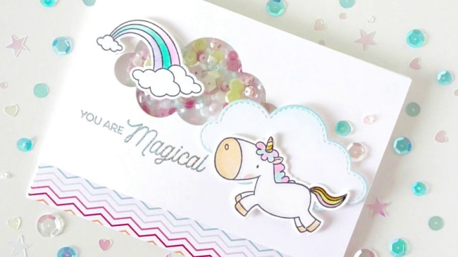 GRATIS! My Favorite Things - Clearstempelset Magical Unicorns 4x8"