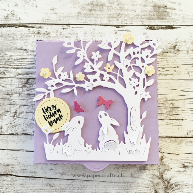 Sizzix Thinlits Stanzformen Hasenszene Bunny Scene