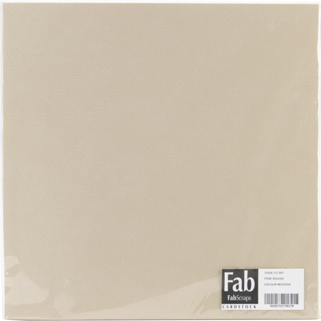 FabScraps Cardstock Moccha Rough 12x12"