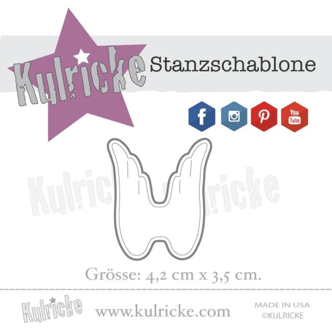 Kulricke Stanzschablone Engelsflügel 4.2x3.5cm