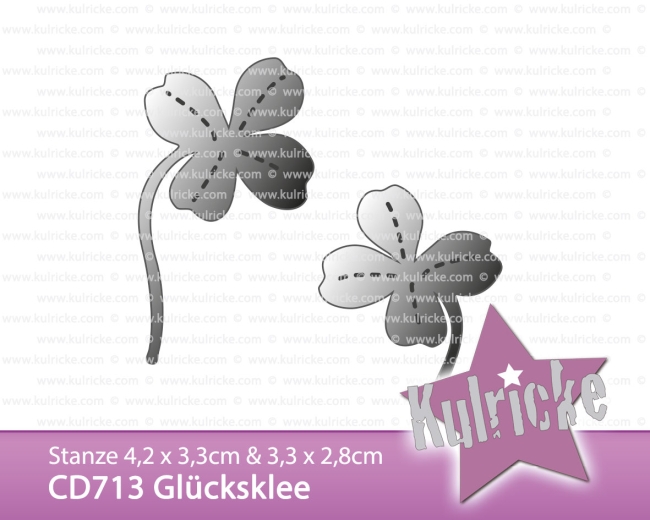 Kulricke Stanzformen Glückskleeblatt 4.2x3.3cm und 3.3x2.8cm PRE-ORDER Lieferbar ab 14.01.2026