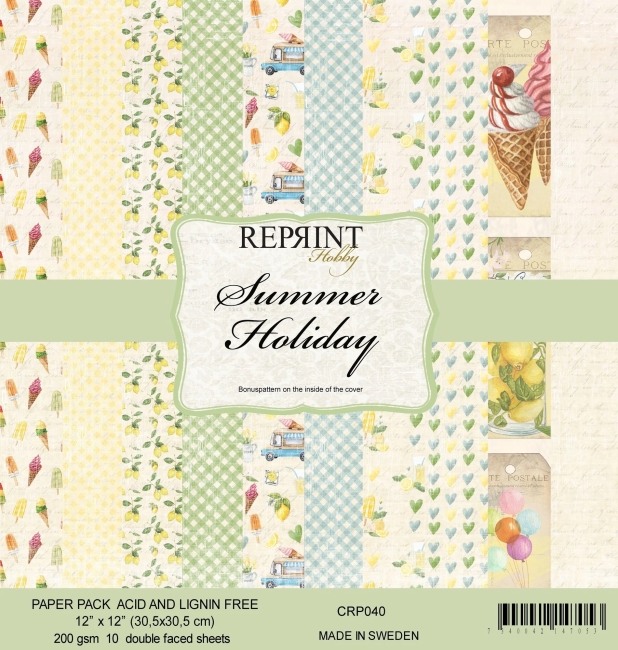 Reprint Papierpack Summer Holiday 12x12" 30.5x30.5cm PRE-ORDER Lieferbar ab 29.04.2026