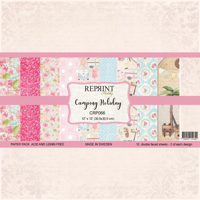 Reprint Papierpack Camping Holiday 12x12" 30.5x30.5cm