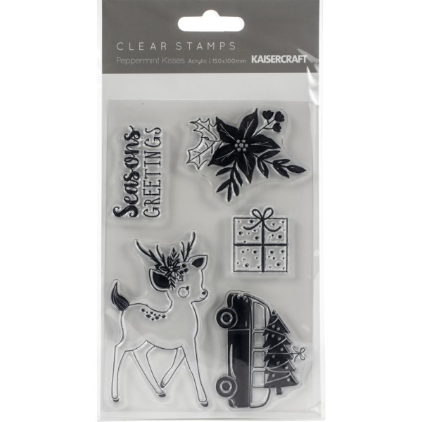 Kaisercraft Clearstempelset Peppermint Kisses