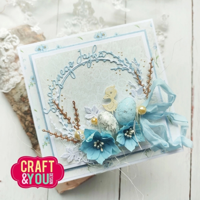 Craft & You Design Stanzschablone Weidenkätzchenkranz 10.0cm