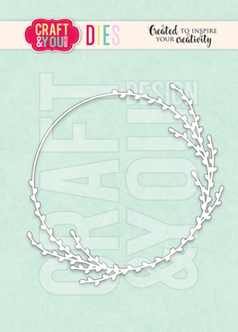 Craft & You Design Stanzschablone Weidenkätzchenkranz 10.0cm