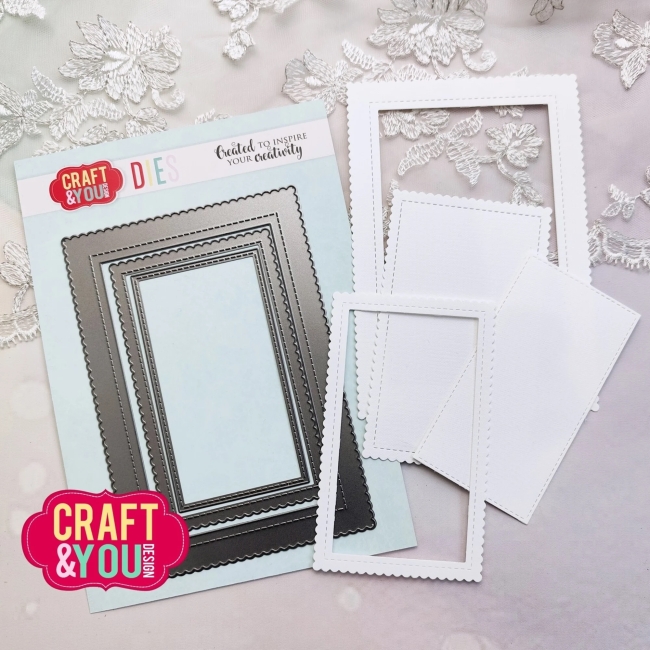Craft & You Design Stanzformen Biscuit Photo Frame 10x15cm