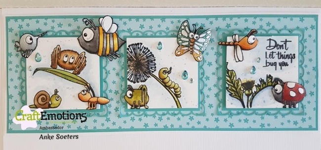 CraftEmotions Clearstempel A6 Bugs 2 Carla Creaties