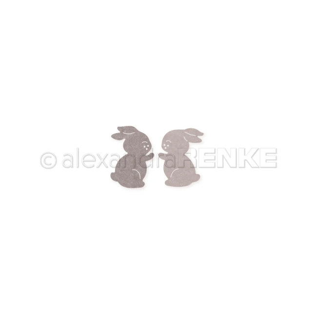 Alexandra Renke Stanzform Zwei Häschen Kuschel Set 2.5x3.5cm