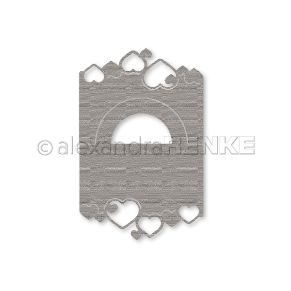 Alexandra Renke Stanzschablonen Tütengriff mit Herzen 10.0x6.5cm