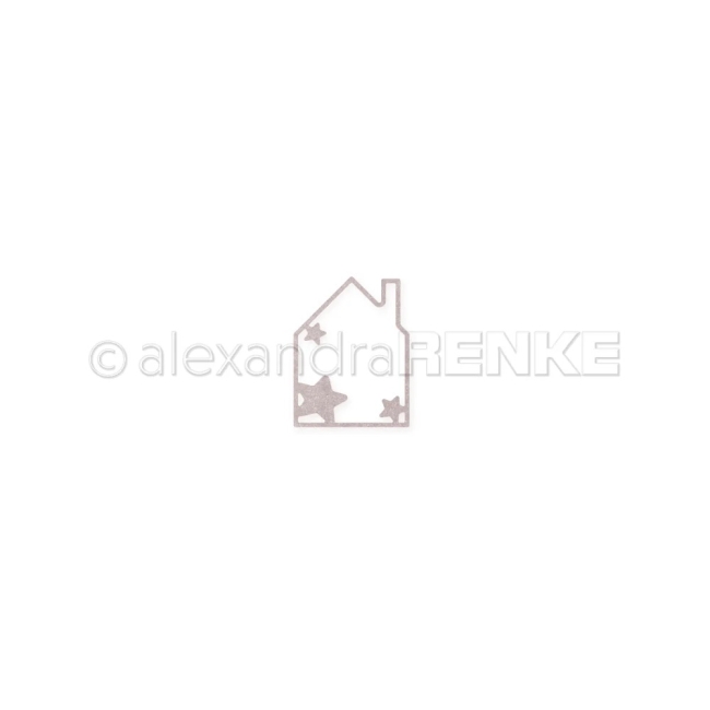 Alexandra Renke Stanzform Haus mit Stern-Rahmen 3.1x4.1cm