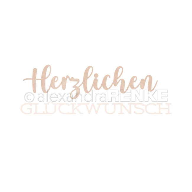 Alexandra Renke Stanzschablonen Schriften-Duo Herzlichen Glückwunsch