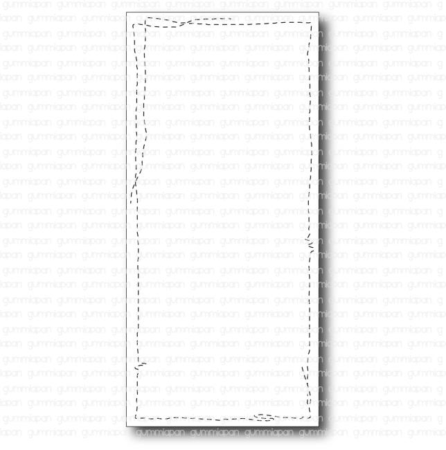 Gummiapan Stanzform SlimLine Rechteck mit Nählinien 6.5x14.0cm