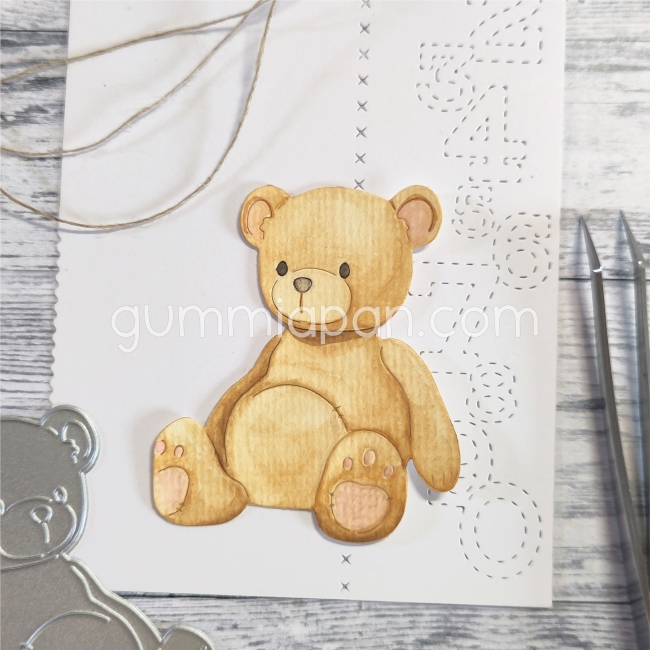 Gummiapan Stanzform Grösserer Teddybär Bigger Teddy Bear 5.7x6.6cm