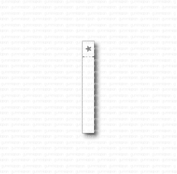 Gummiapan Stanzschablone Tag mit Stern 7.8x1.0cm PRE-ORDER Wieder lieferbar ab 10.07.2025