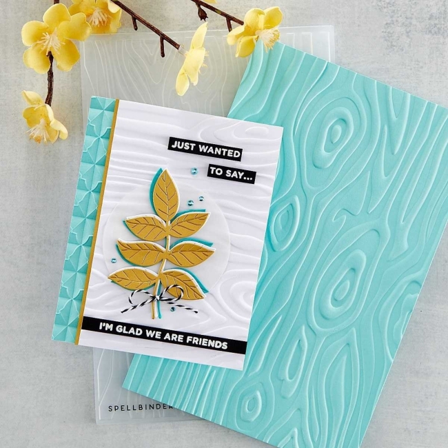 Spellbinders 3D Embossing Folder Baumrinde Knock on Wood 14.5x21.6cm