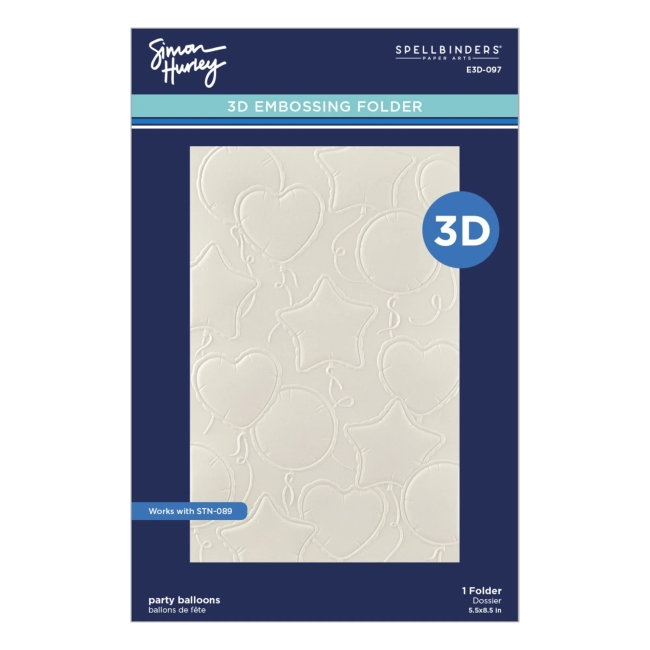 Spellbinders 3D Prägeschablone Party Balloons 14.0x21.6cm