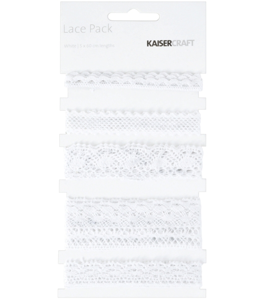 GRATIS! Kaisercraft - Spitzenbänder Weiss Lace Pack