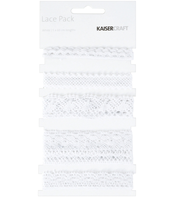 Kaisercraft Spitzenbänder Weiss Lace Pack