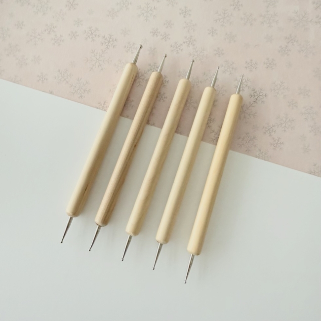 Embossingstifte Set doppelseitig aus Holz