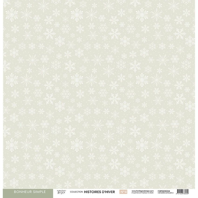 Florilèges Design Papier Histoires d'hiver-4 Bonheur Simple 12x12"