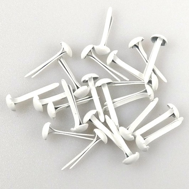 Nellie's Choice Mini Brads weiss 3mm 40 Stück