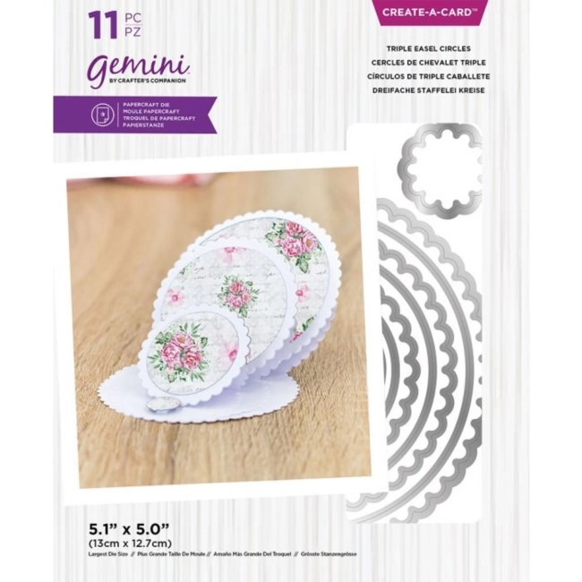 Crafter's Companion Gemini Stanzformen Kreise Triple Easel Circles