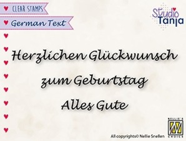 Nellie's Choice Stempel Texte Herzlichen Glückwunsch