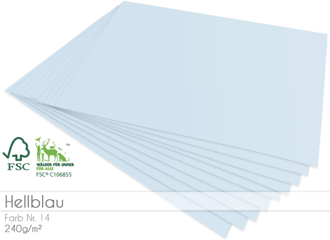 LaCreativ Cardstock Bastelpapier Hellblau 240g/m² DIN A4 PRE-ORDER Lieferbar ab 06.02.2026