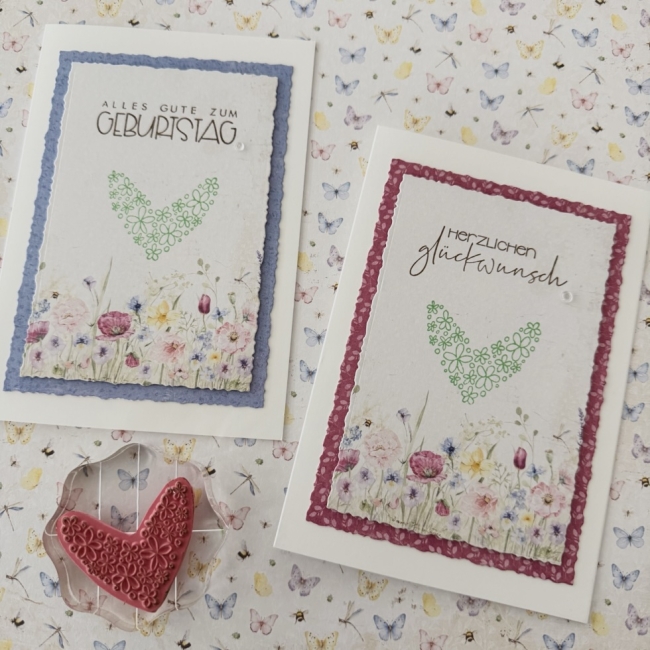 Herzlichen Glückwunsch Grusskarte - Muster nicht käuflich