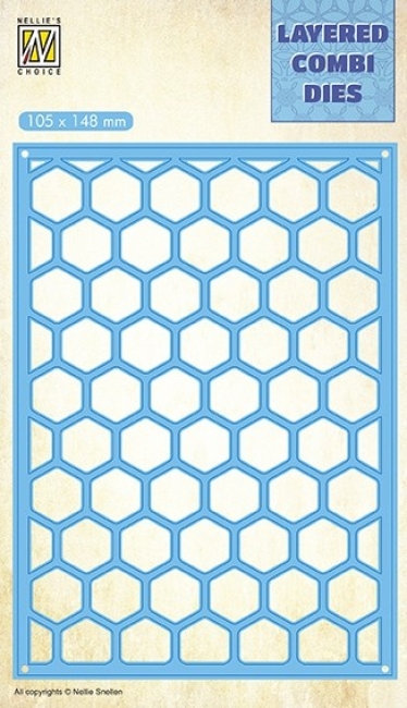 Nellie's Choice Stanzschablone Honigwabe Honey A 10.5x14.8cm