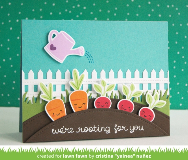 Lawn Fawn - Clearstempelset und Stanzen Rooting For You Combo