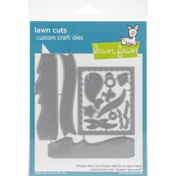 Lawn Fawn - Stanzschablonenset Shadow Box Card Ocean Add-On Dies