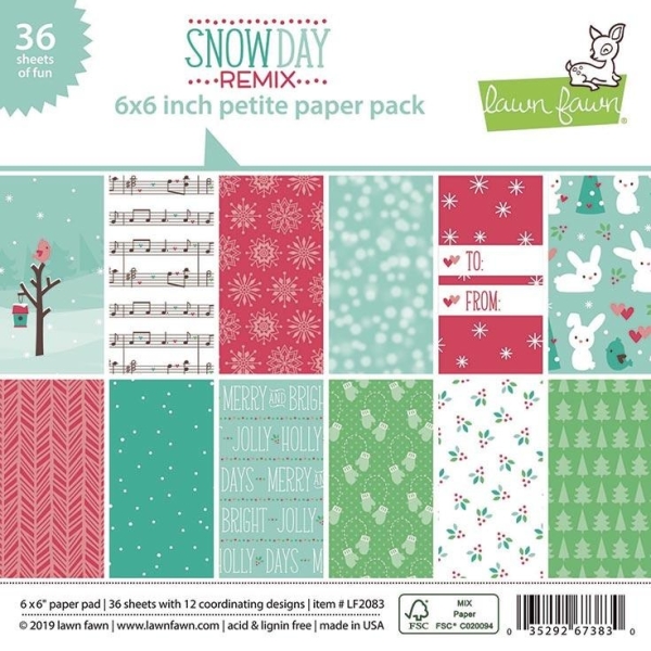 Lawn Fawn Papierblock Snow Day Remix 6x6"
