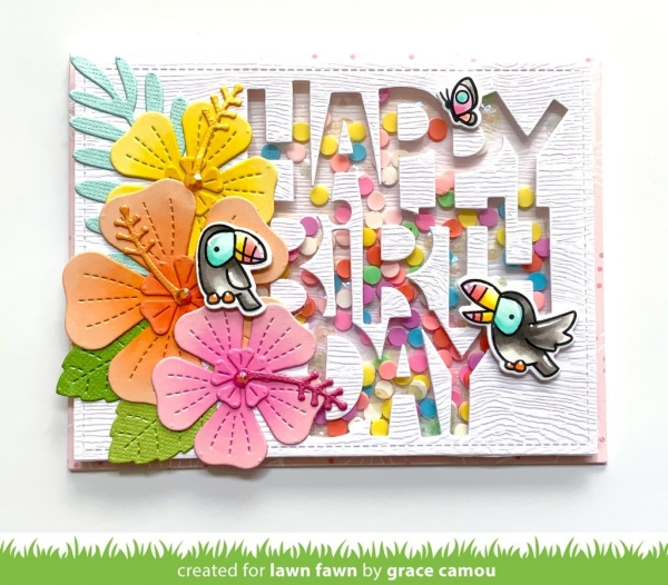 Lawn Fawn Stanzschablone Giant Happy Birthday Dies