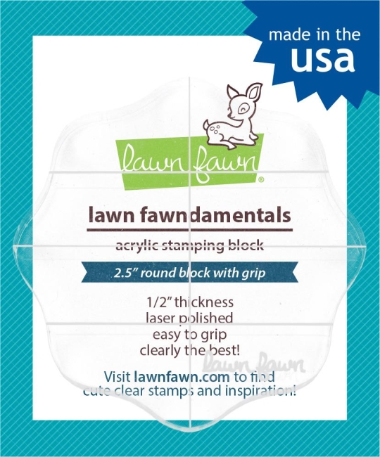 Lawn Fawn Acrylstempelblock rund mit Hilfslinien 6.5x1.27cm