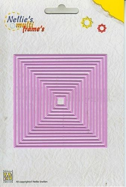 Nellie's Choice Stanzschablonen Quadrate Straight square Multi frames