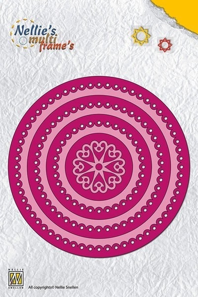 Nellie's Choice Stanzschablonen Round Scalloped Multi Frames 3cm bis 11cm