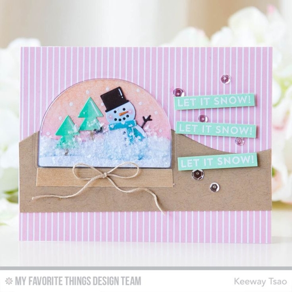 GRATIS! My Favorite Things - Stanzschablone Schneekugel Die-namic Snow Globe Die inkl. 10 Stück Clear Pouches