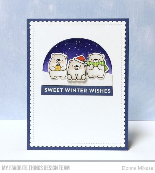 GRATIS! My Favorite Things - Stanzschablone Schneekugel Die-namic Snow Globe Die inkl. 10 Stück Clear Pouches