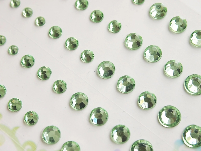 Memory Palette Rhinestones hellgrün selbstklebend Light green