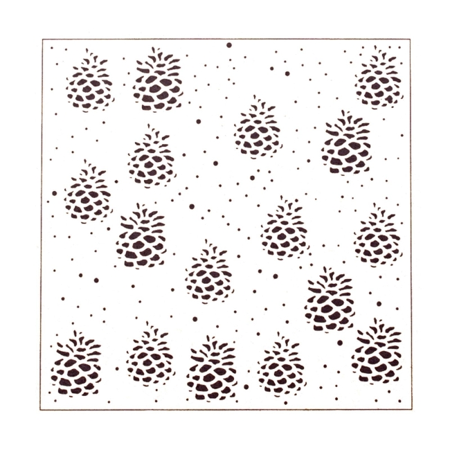 Vaessen Creative Prägeschablone Mundart Stempel Tannzapfen Embossingfolder Pine 15x15cm