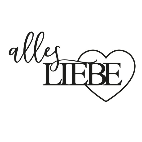 Vaessen Creative Mundart Stempel Stanzschablone Alles Liebe 7.3x4.2cm