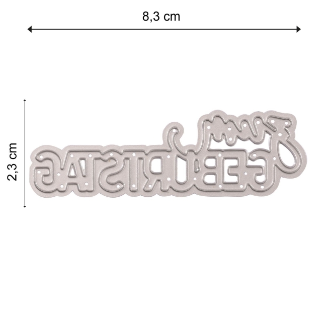 Vaessen Creative Mundart Stempel Stanzschablone zum Geburtstag