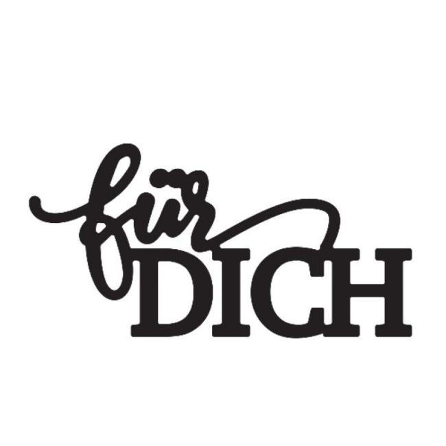 Vaessen Creative Mundart Stempel Stanzschablone Für Dich 7.9x4.0cm