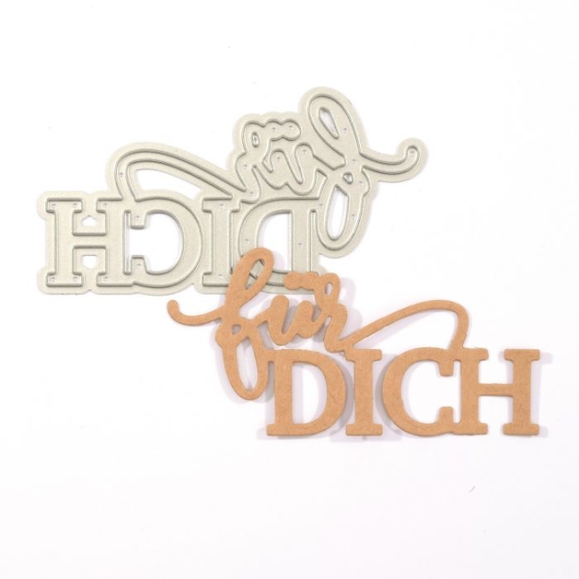 Vaessen Creative Mundart Stempel Stanzschablone Für Dich 7.9x4.0cm